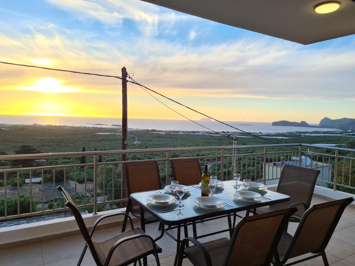 New Villa Kalimera, View To Falasarna Beach Plátanos Dış mekan fotoğraf