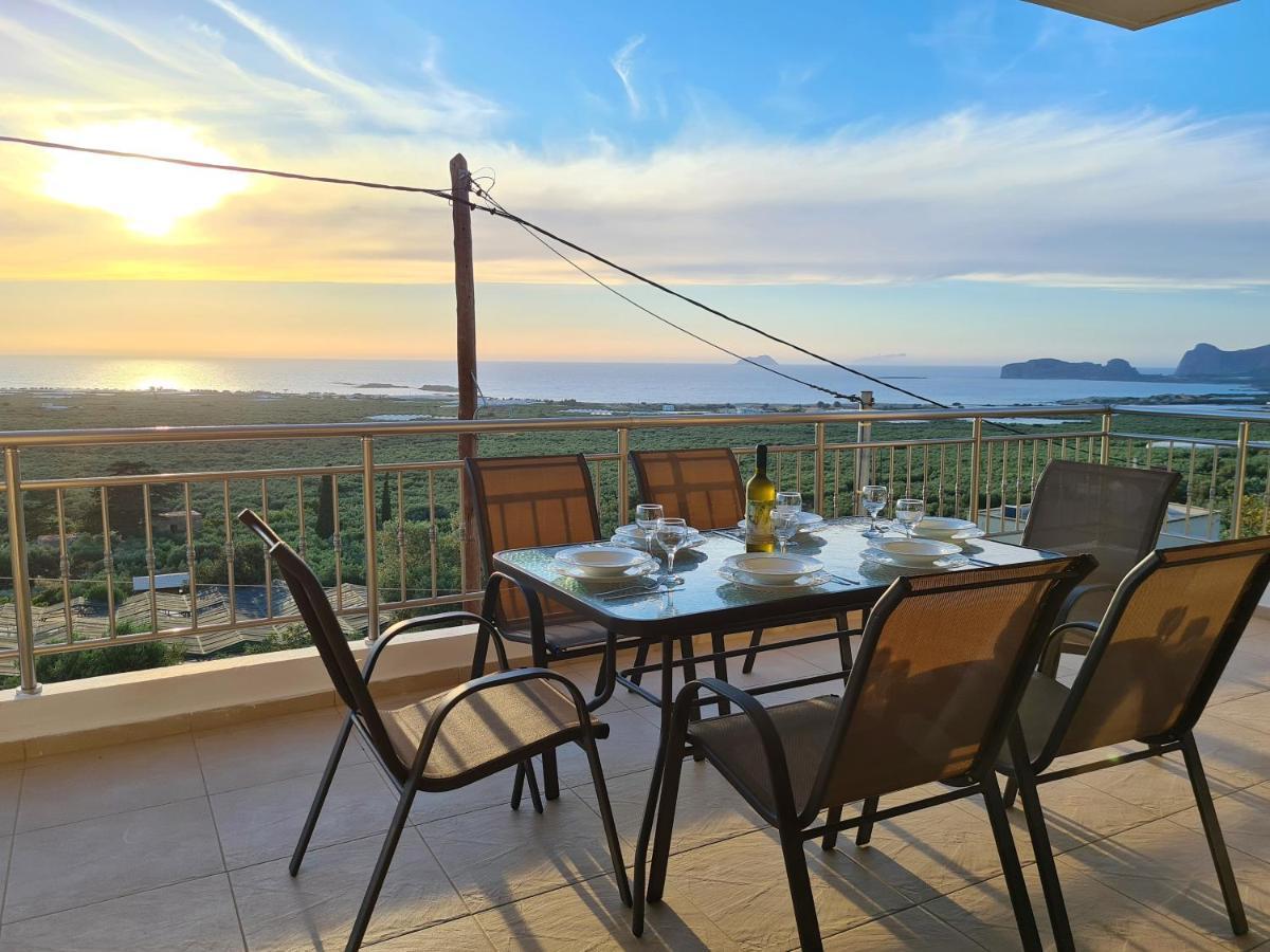 New Villa Kalimera, View To Falasarna Beach Plátanos Dış mekan fotoğraf