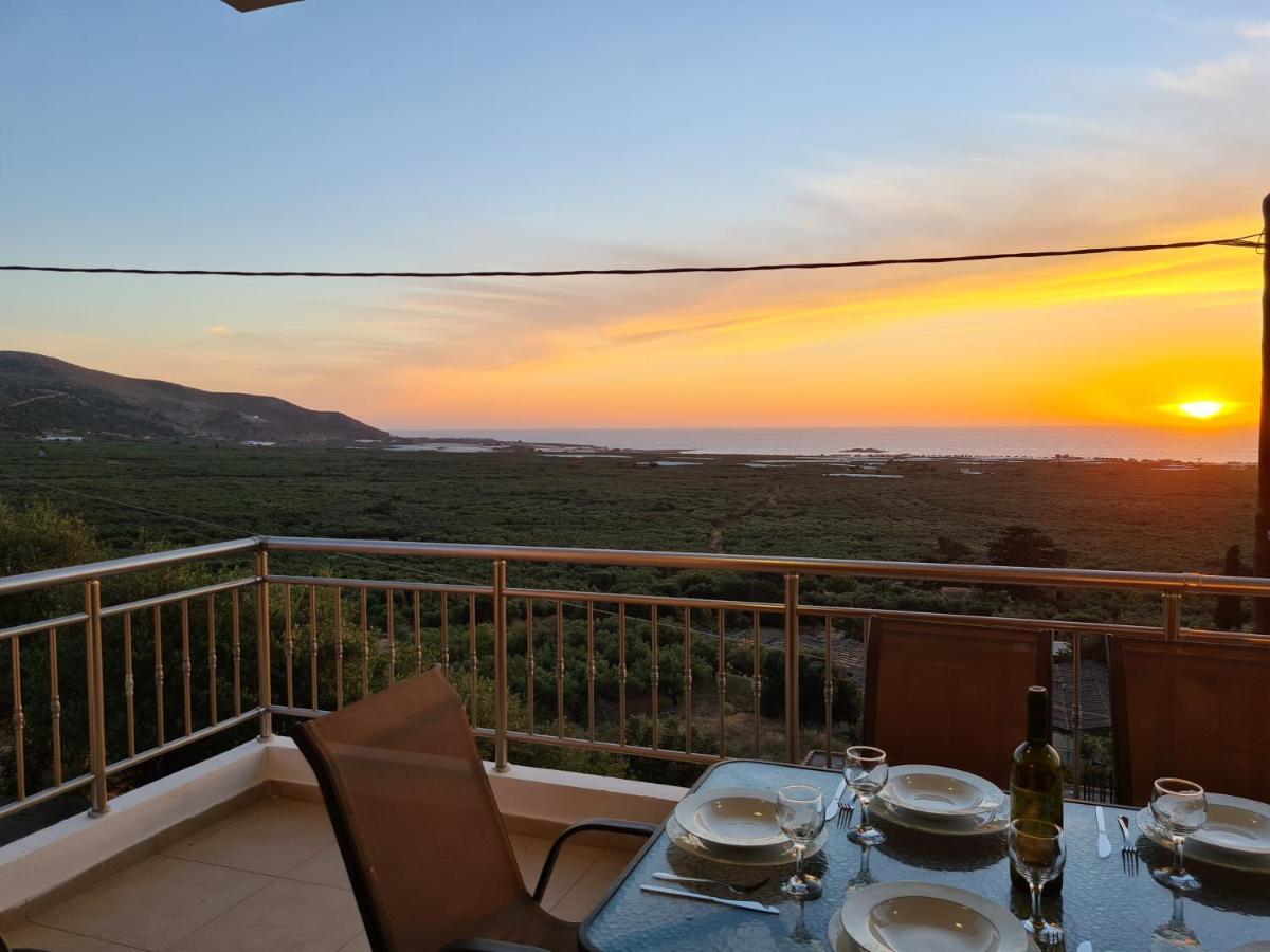 New Villa Kalimera, View To Falasarna Beach Plátanos Dış mekan fotoğraf